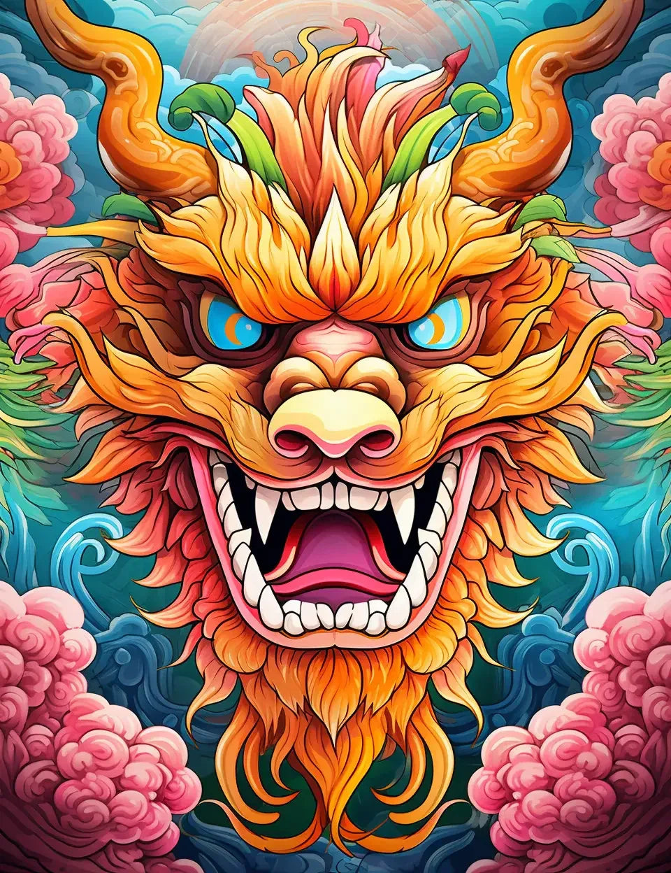 chinese dragon coloring pages for Adults 2-Robs Books