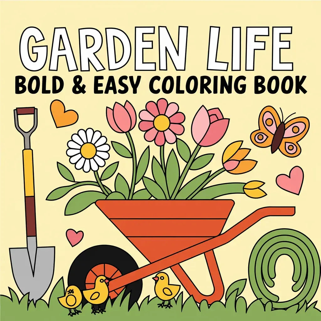 Garden Life Bold and Easy Coloring Pages-Robs Books