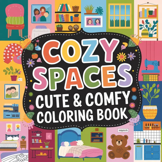 Cozy Spaces Coloring Pages for Adults-Robs Books