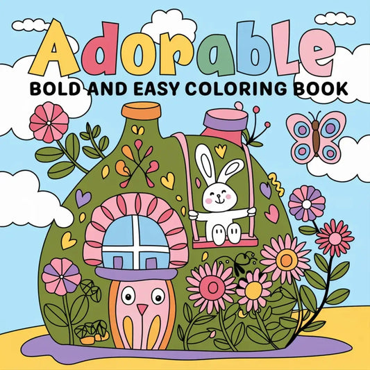 Adorable Garden Bold Easy Coloring Pages-Robs Books