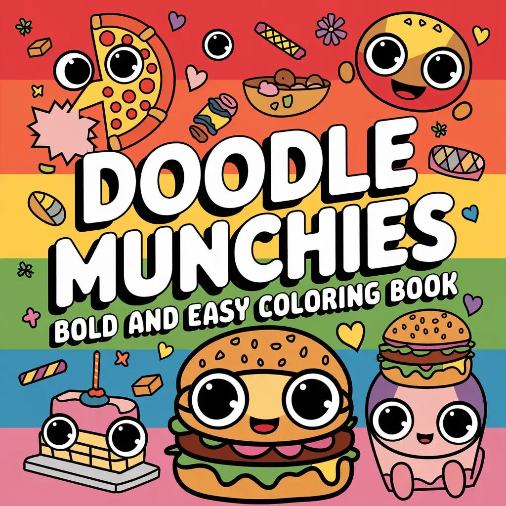 Doodle Munchies Bold Easy Coloring Pages-Robs Books