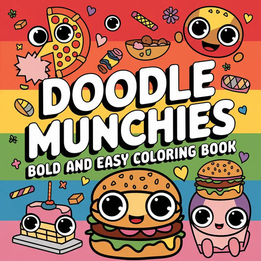 Doodle Munchies Bold Easy Coloring Pages-Robs Books