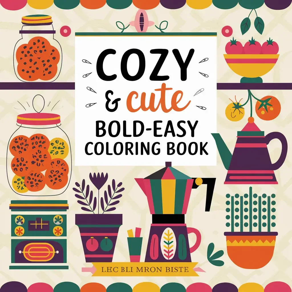 Bold and Easy Cozy & Cute Coloring Pages-Robs Books