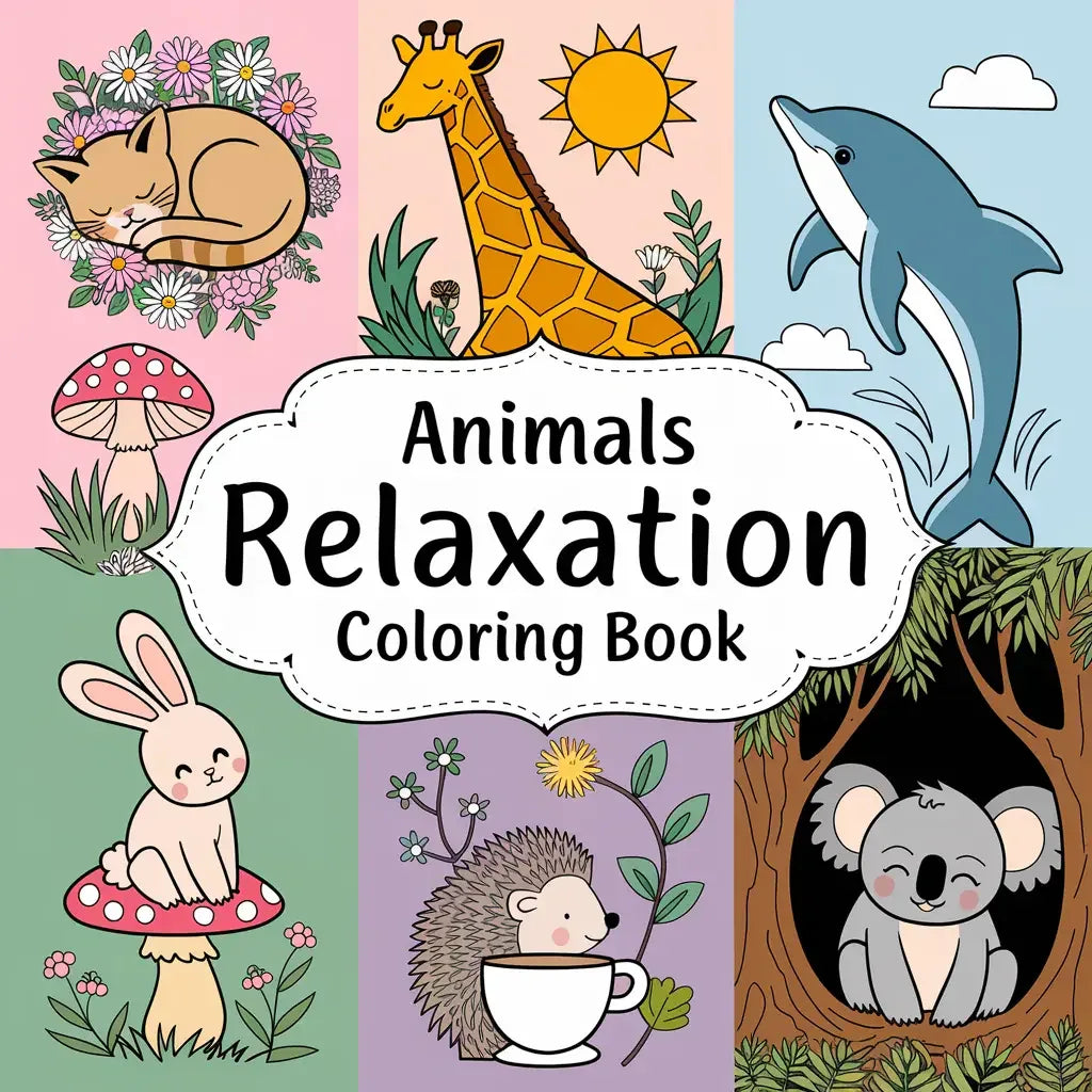 Animals Relaxation Coloring Pages-Robs Books