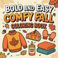 Bold Easy Comfy Fall Coloring Pages - Robs Books