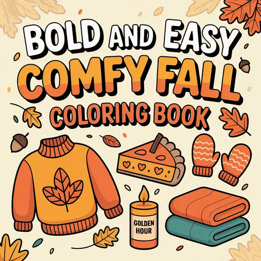 Bold Easy Comfy Fall Coloring Pages-Robs Books