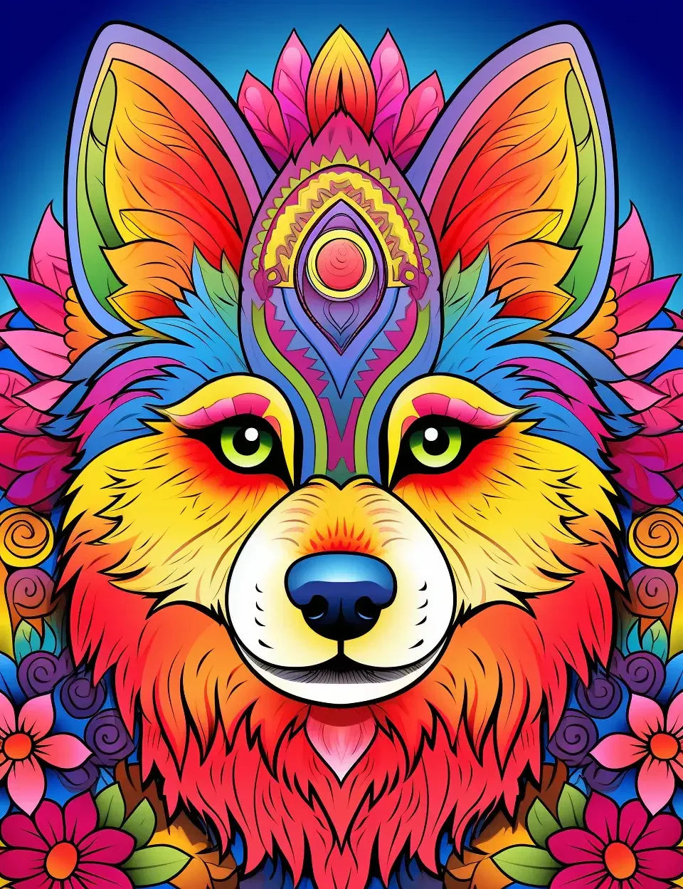 Animal mandala coloring pages for Adults 2-Robs Books