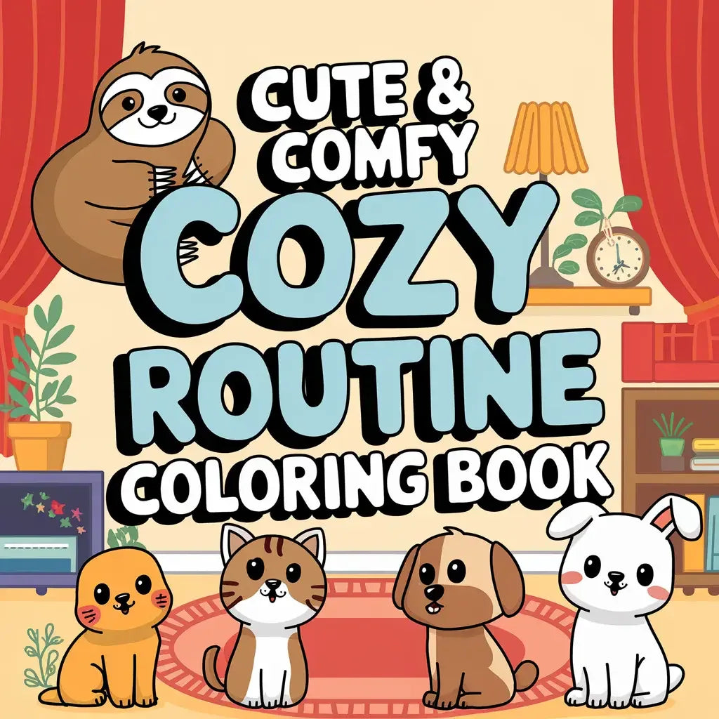Cute & Comfy Cozy Routine Coloring Pages-Robs Books