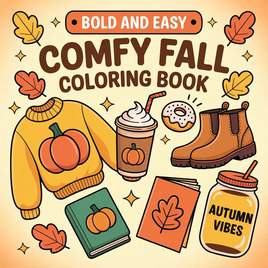 Bold and Easy Spooky Cute Coloring Pages-Robs Books