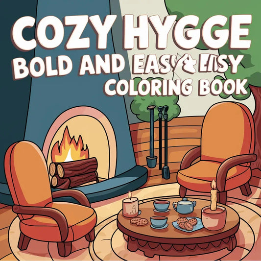 Cozy Hygge Bold and Easy Coloring Pages-Robs Books