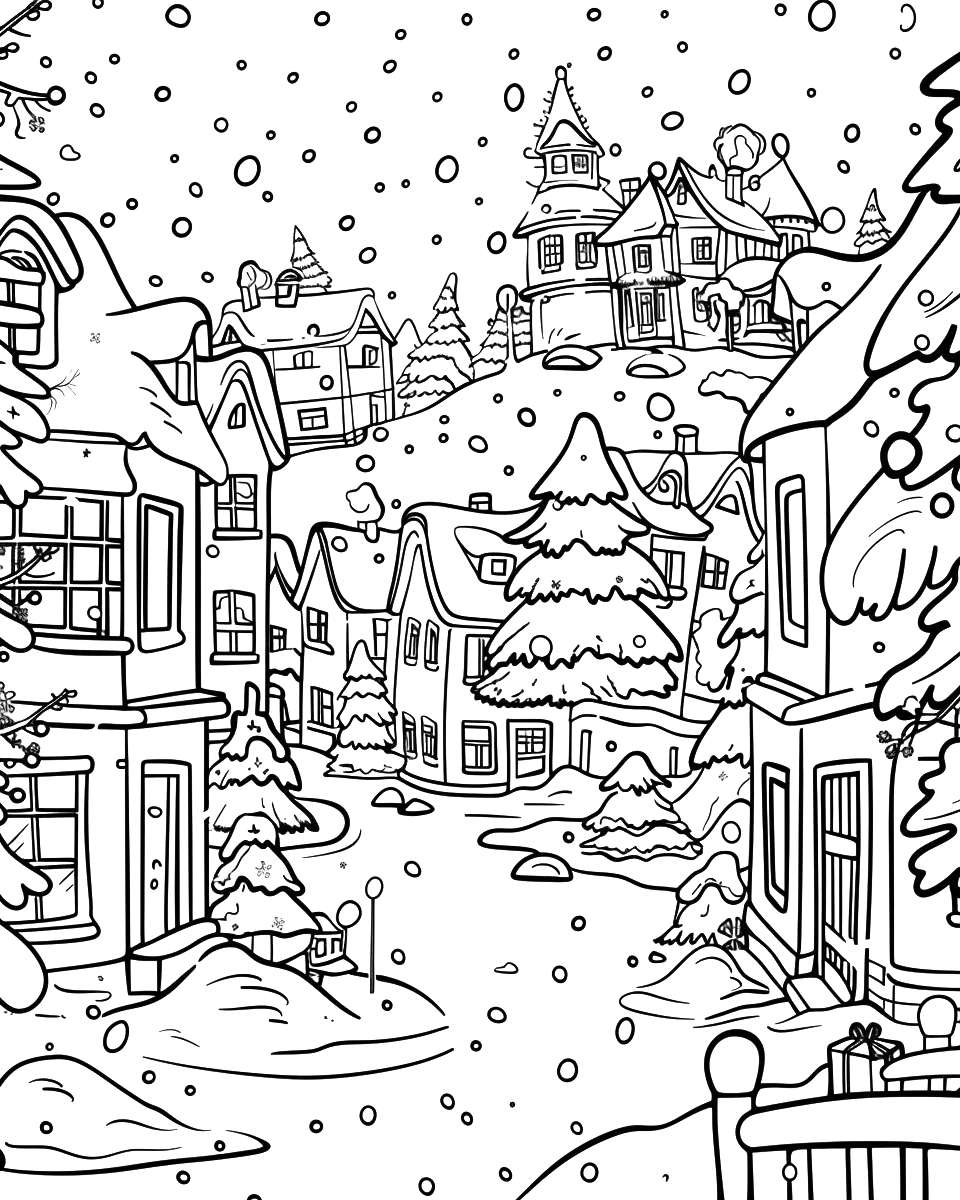 150 Christmas City Coloring Book-Robs Books