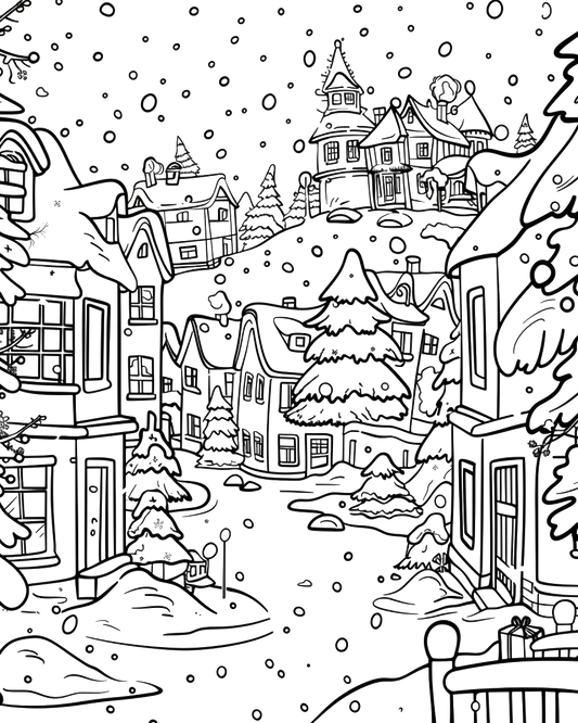 150 Christmas City Coloring Book-Robs Books