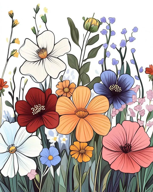 150 Flowers Coloring Pages-Robs Books