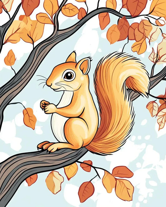 110 Squirrel Coloring Book Pages-Robs Books