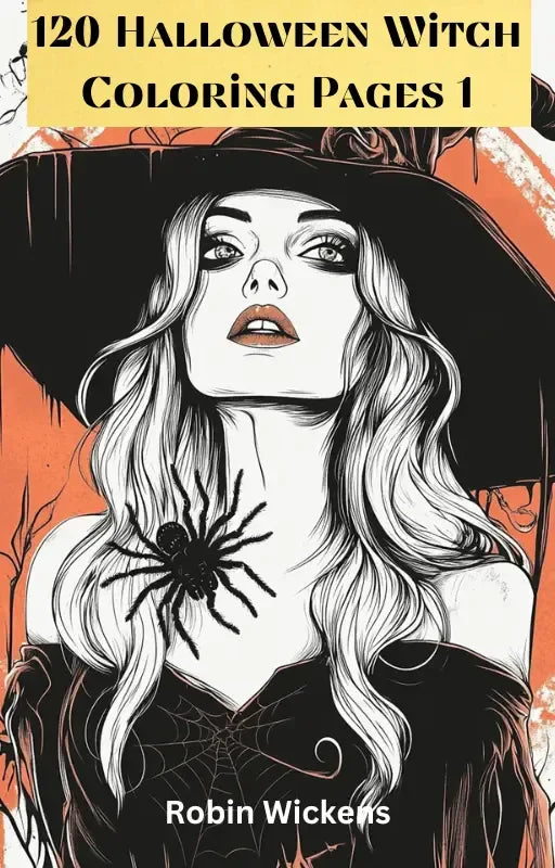 120 Halloween Witch Coloring Pages-Robs Books