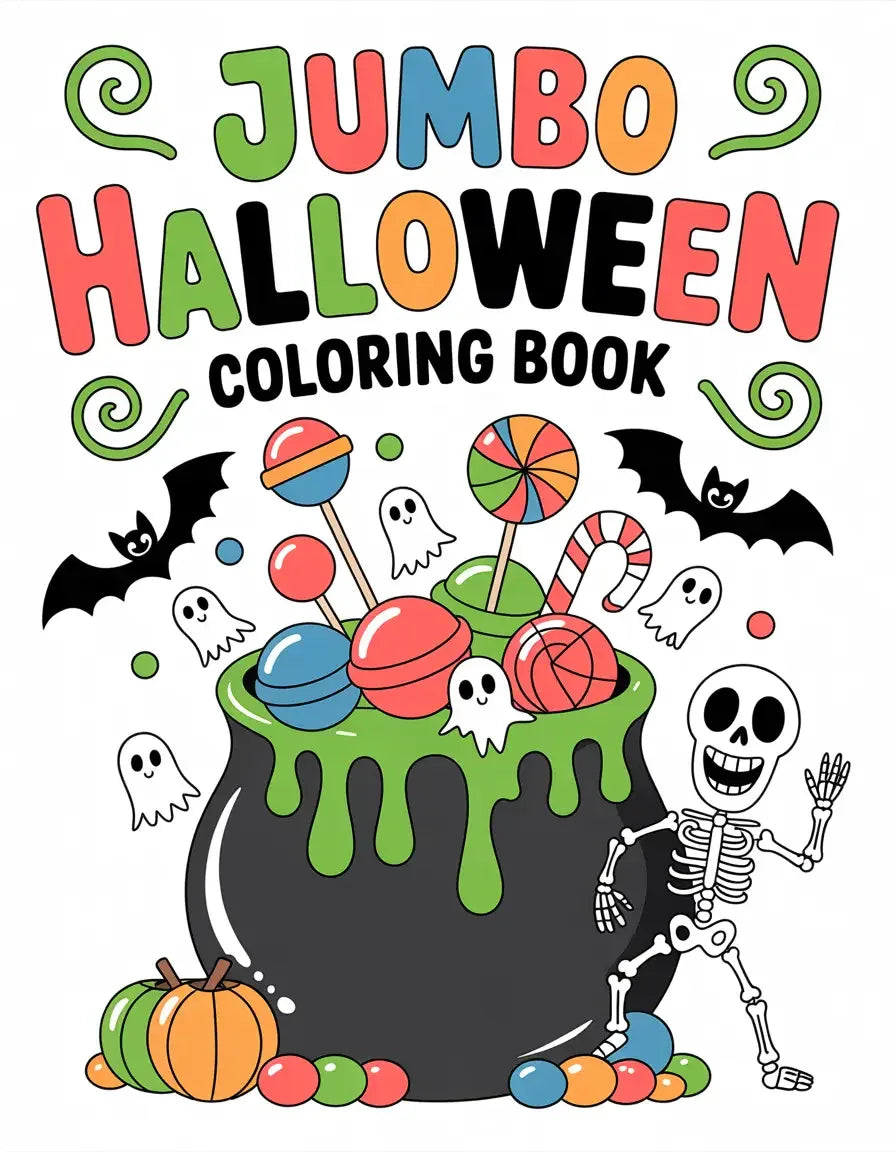 Jumbo Halloween Coloring Pages for Kids-Robs Books