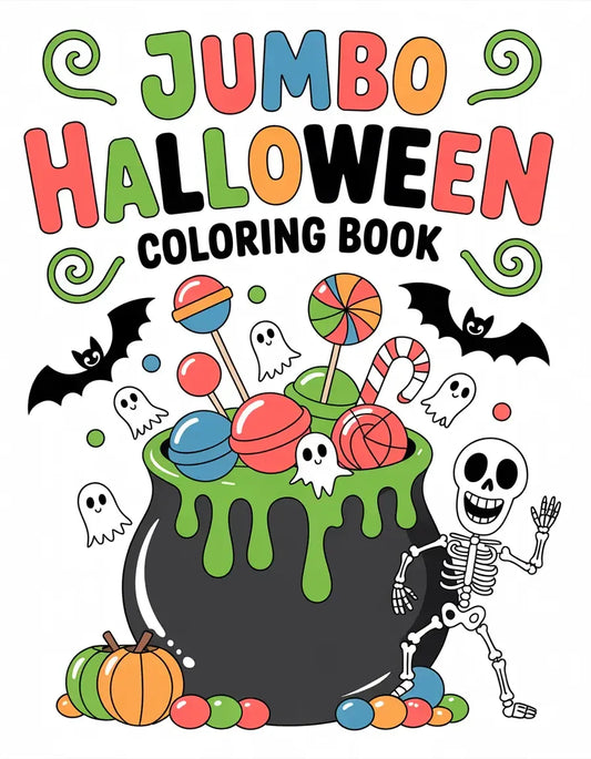 Jumbo Halloween Coloring Pages for Kids-Robs Books