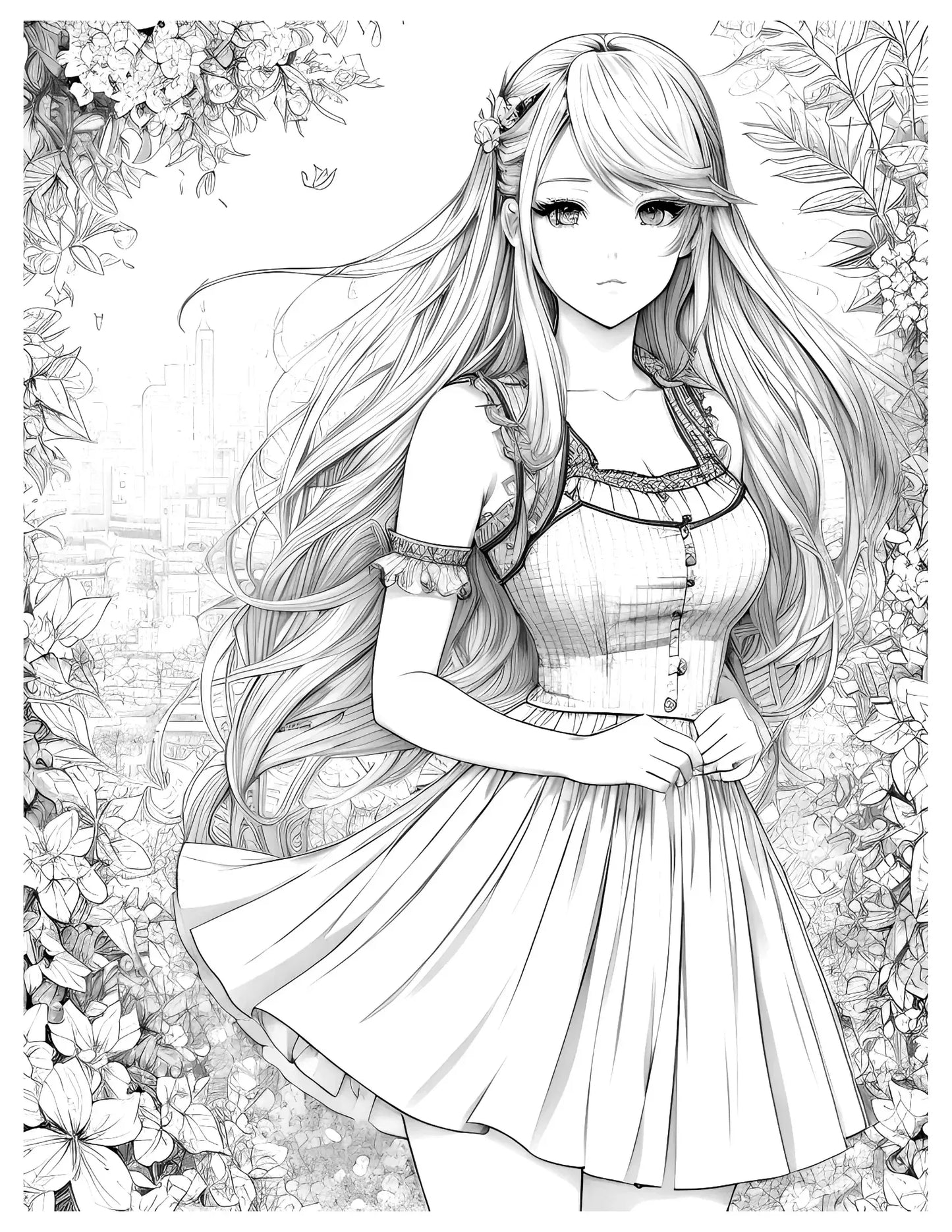 Cute Anime Girl In the City-Robs Books