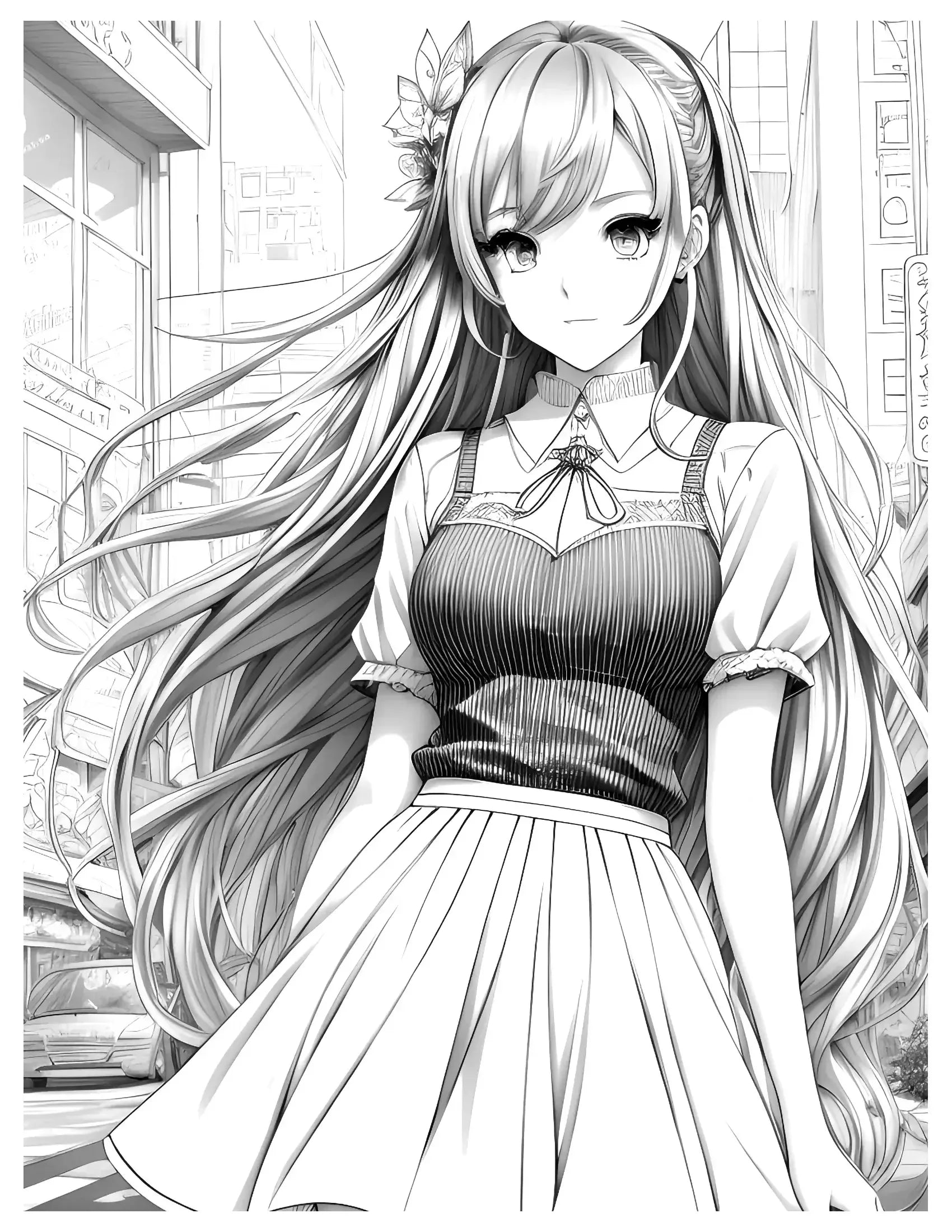 Cute Anime Girl In the City-Robs Books