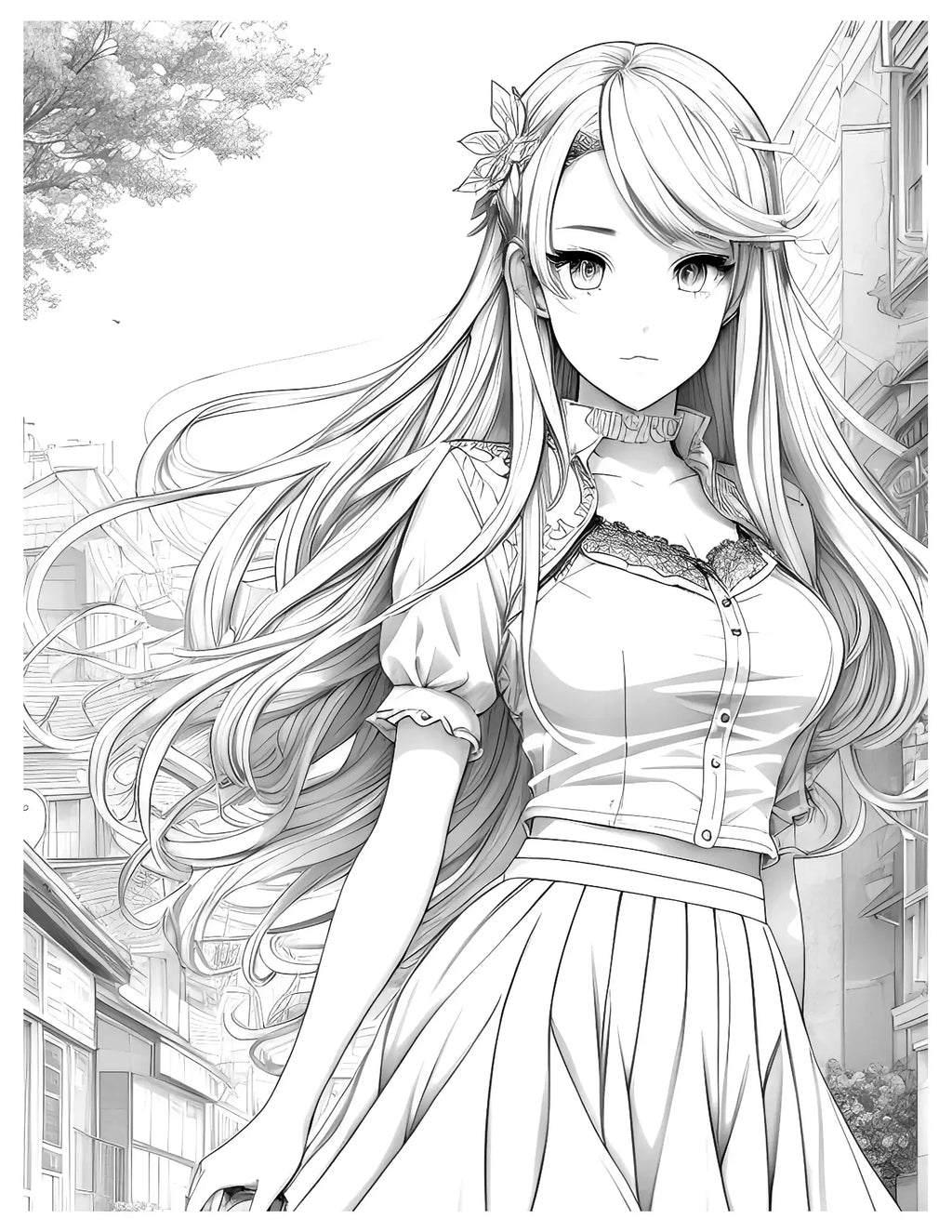 Cute Anime Girl In the City - Robs Books
