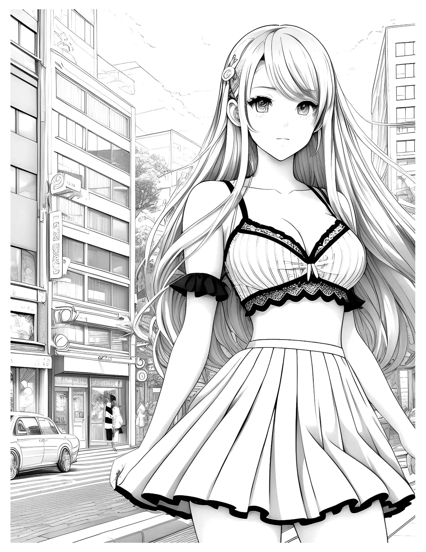 Cute Anime Girl In the City-Robs Books