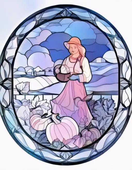 100 Stained-Glass Autumn Coloring-Robs Books