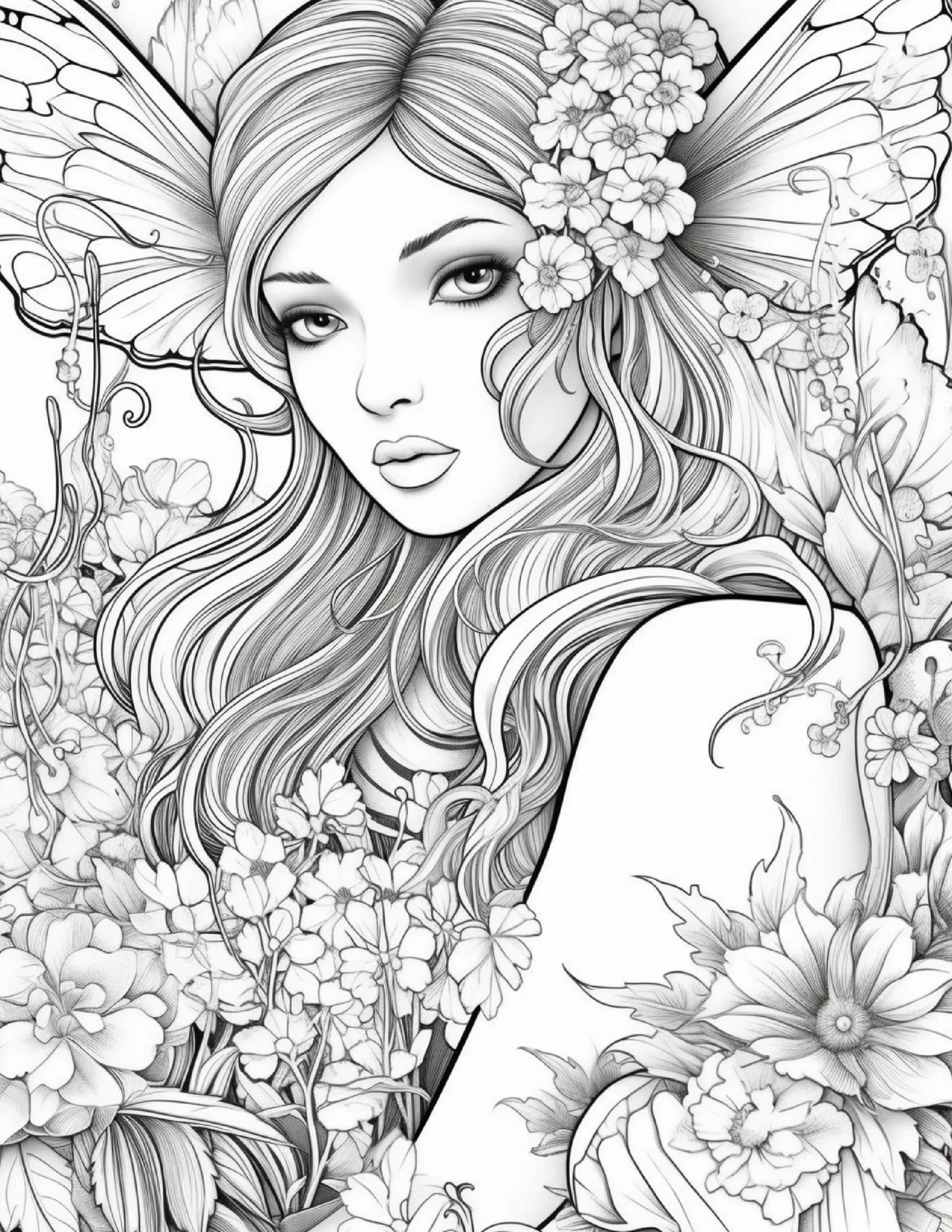 104 Forest Fairy Coloring Pages-Robs Books