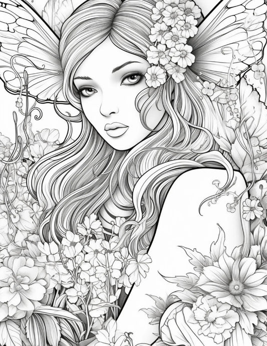 104 Forest Fairy Coloring Pages-Robs Books