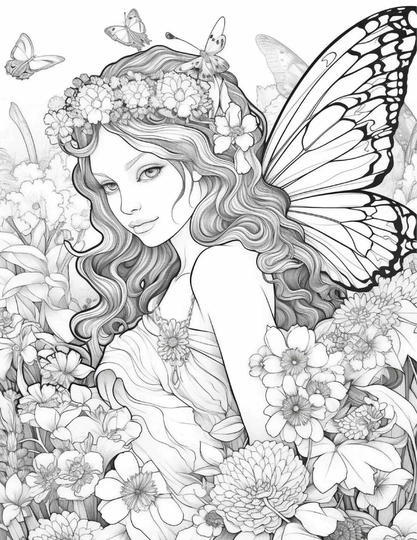 104 Forest Fairy Coloring Pages-Robs Books