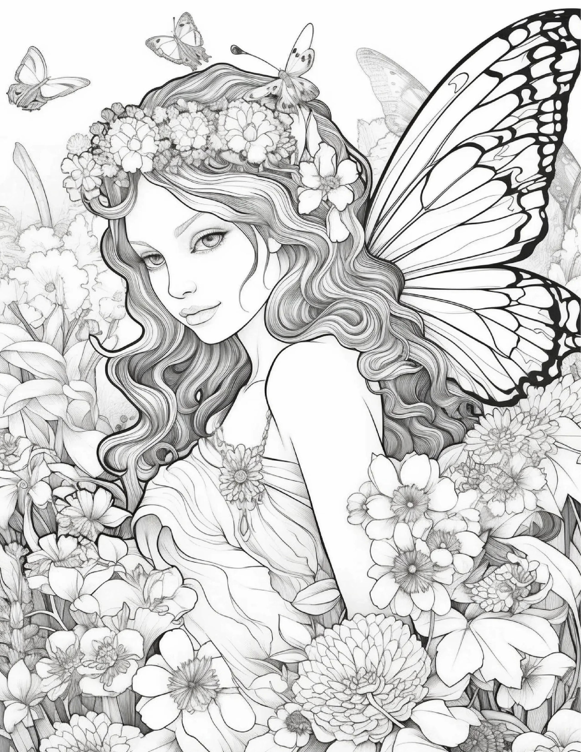 104 Forest Fairy Coloring Pages-Robs Books