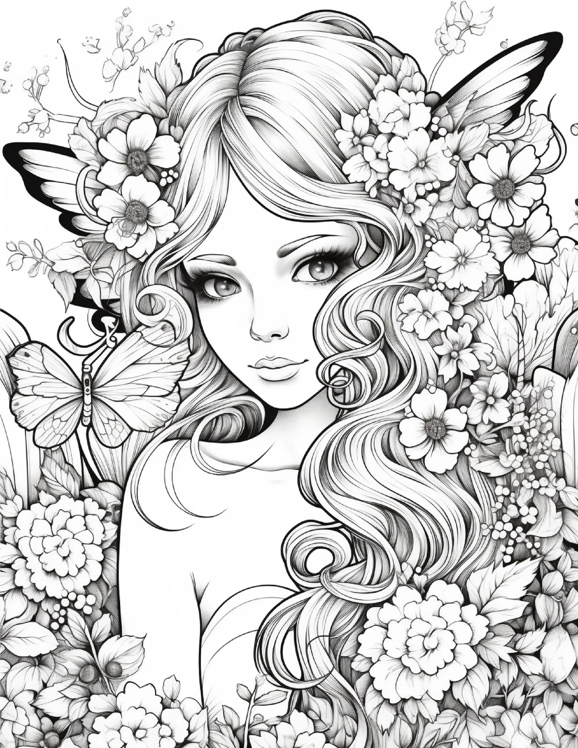 104 Forest Fairy Coloring Pages-Robs Books