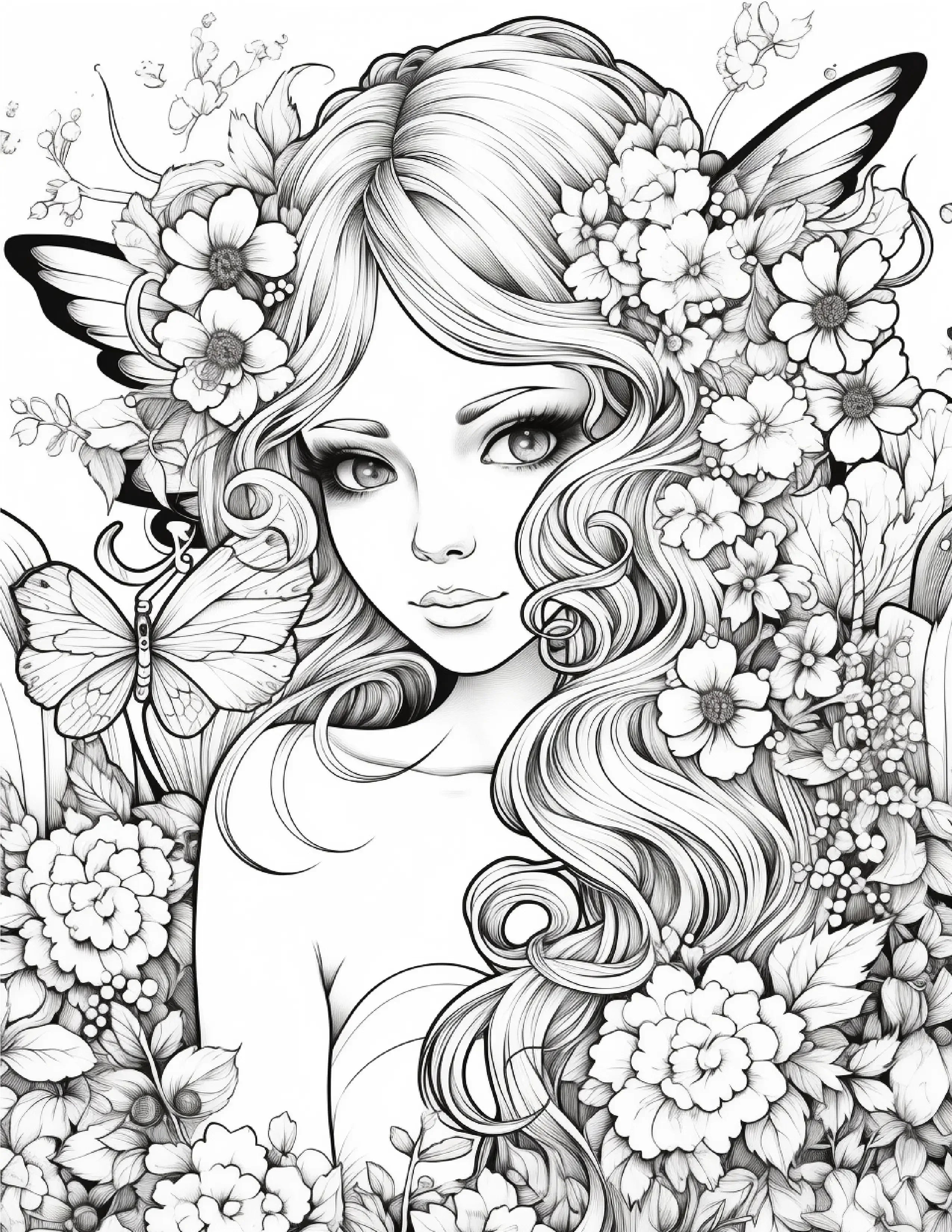 104 Forest Fairy Coloring Pages - Robs Books