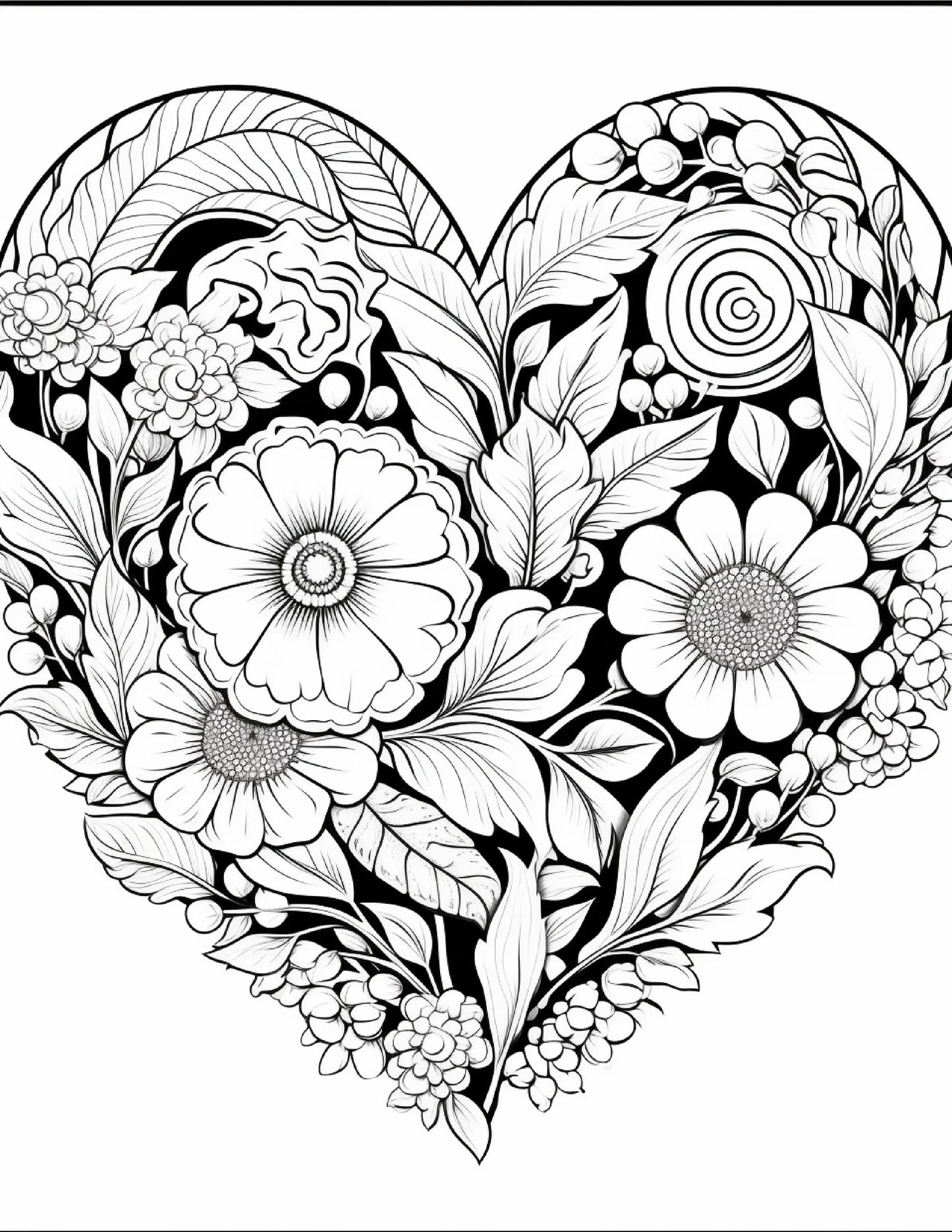 230 Heart Coloring Book Pages-Robs Books