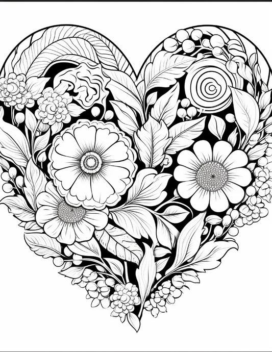 230 Heart Coloring Book Pages-Robs Books