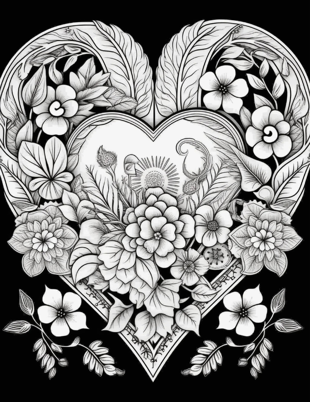 230 Heart Coloring Book Pages - Robs Books