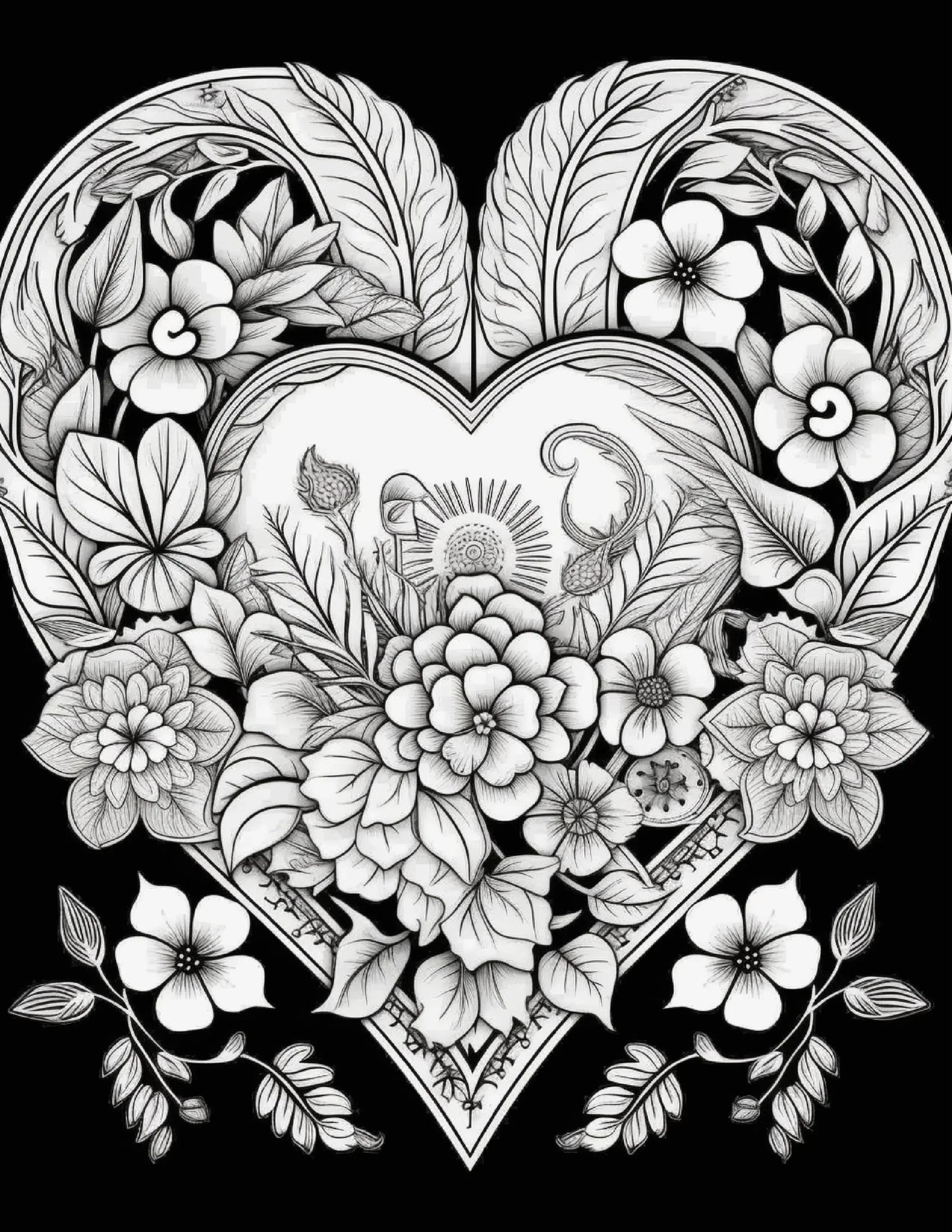 230 Heart Coloring Book Pages-Robs Books