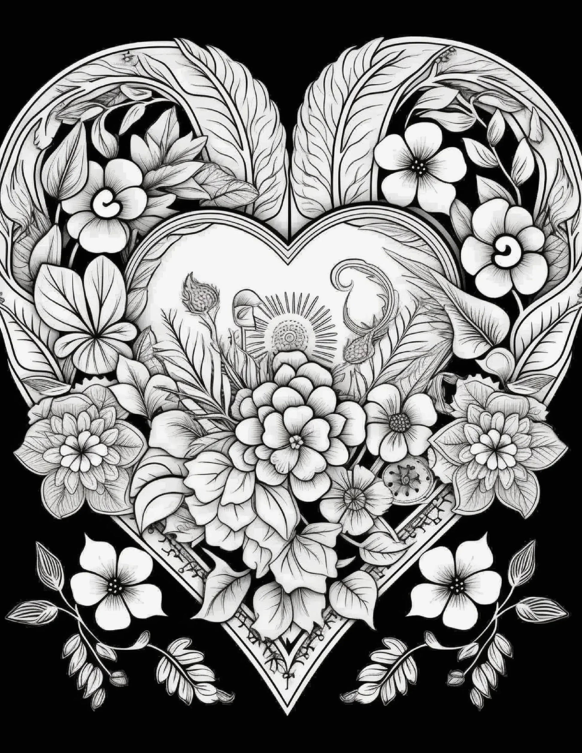 230 Heart Coloring Book Pages-Robs Books