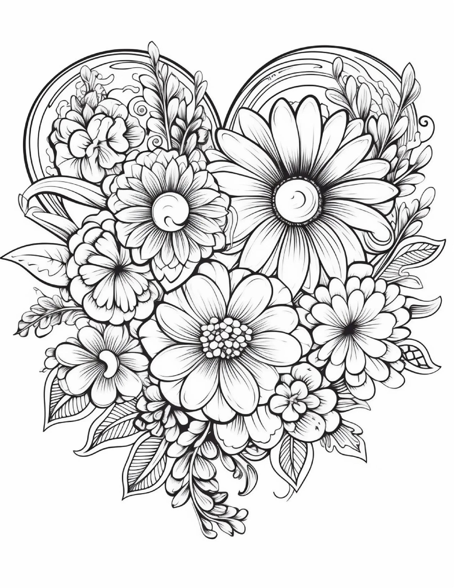 230 Heart Coloring Book Pages-Robs Books