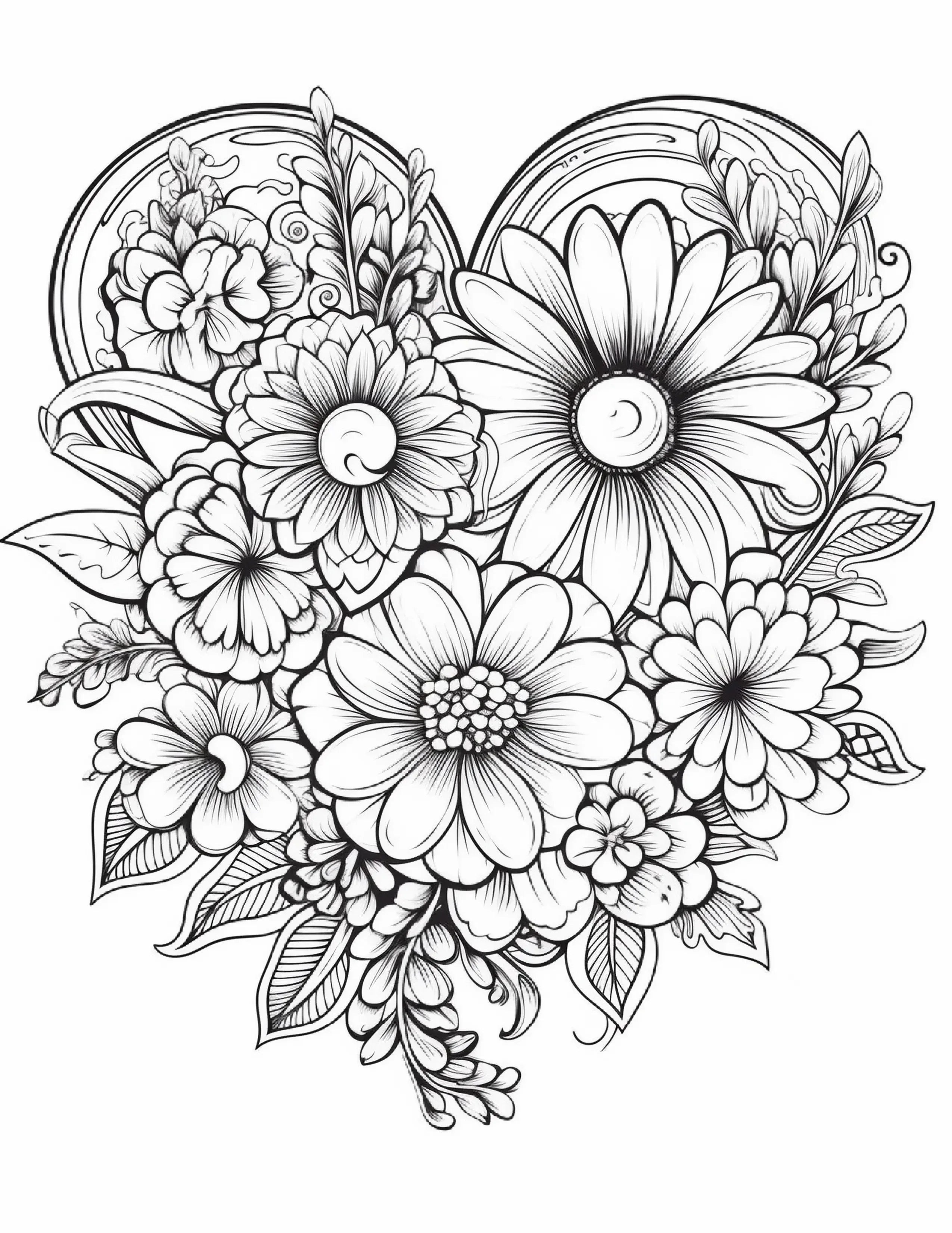 230 Heart Coloring Book Pages - Robs Books