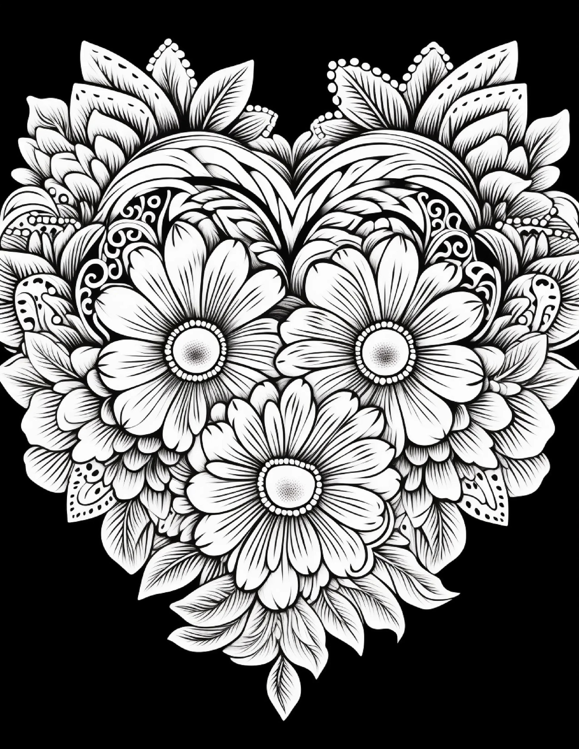 230 Heart Coloring Book Pages-Robs Books