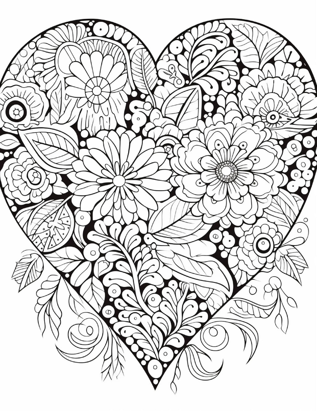 230 Heart Coloring Book Pages - Robs Books