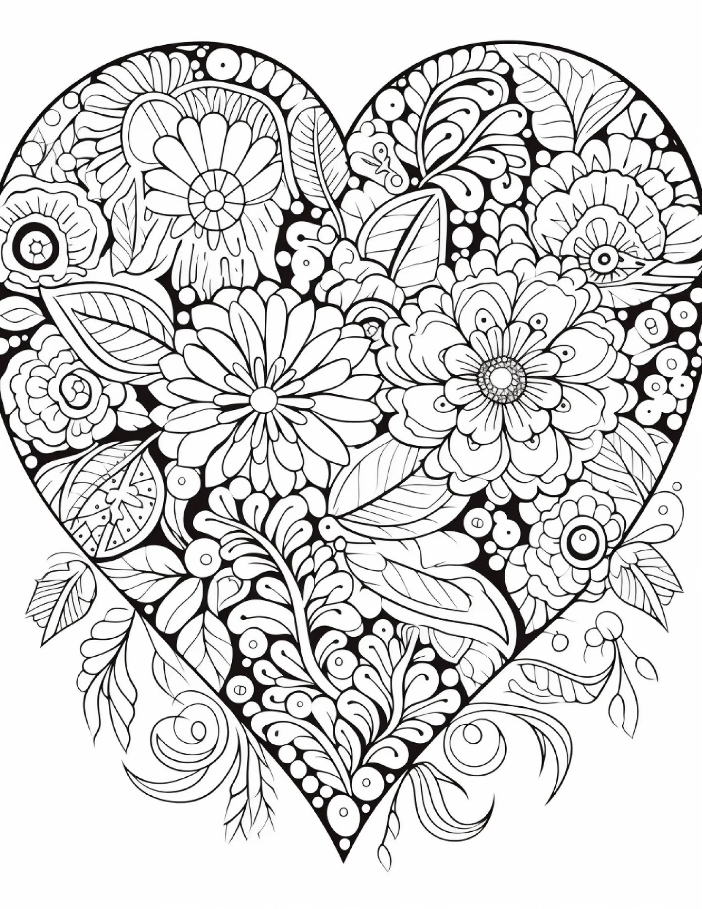 230 Heart Coloring Book Pages-Robs Books