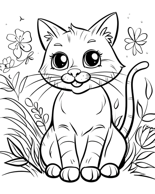 100 Kitty Cat Coloring Book - Robs Books