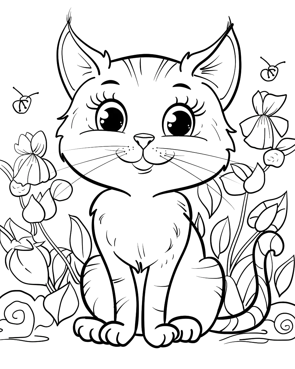 100 Kitty Cat Coloring Book-Robs Books