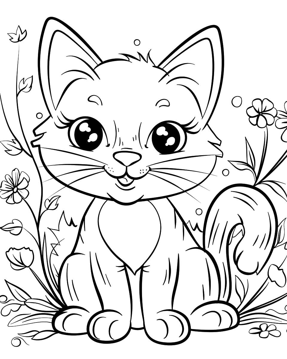 100 Kitty Cat Coloring Book-Robs Books