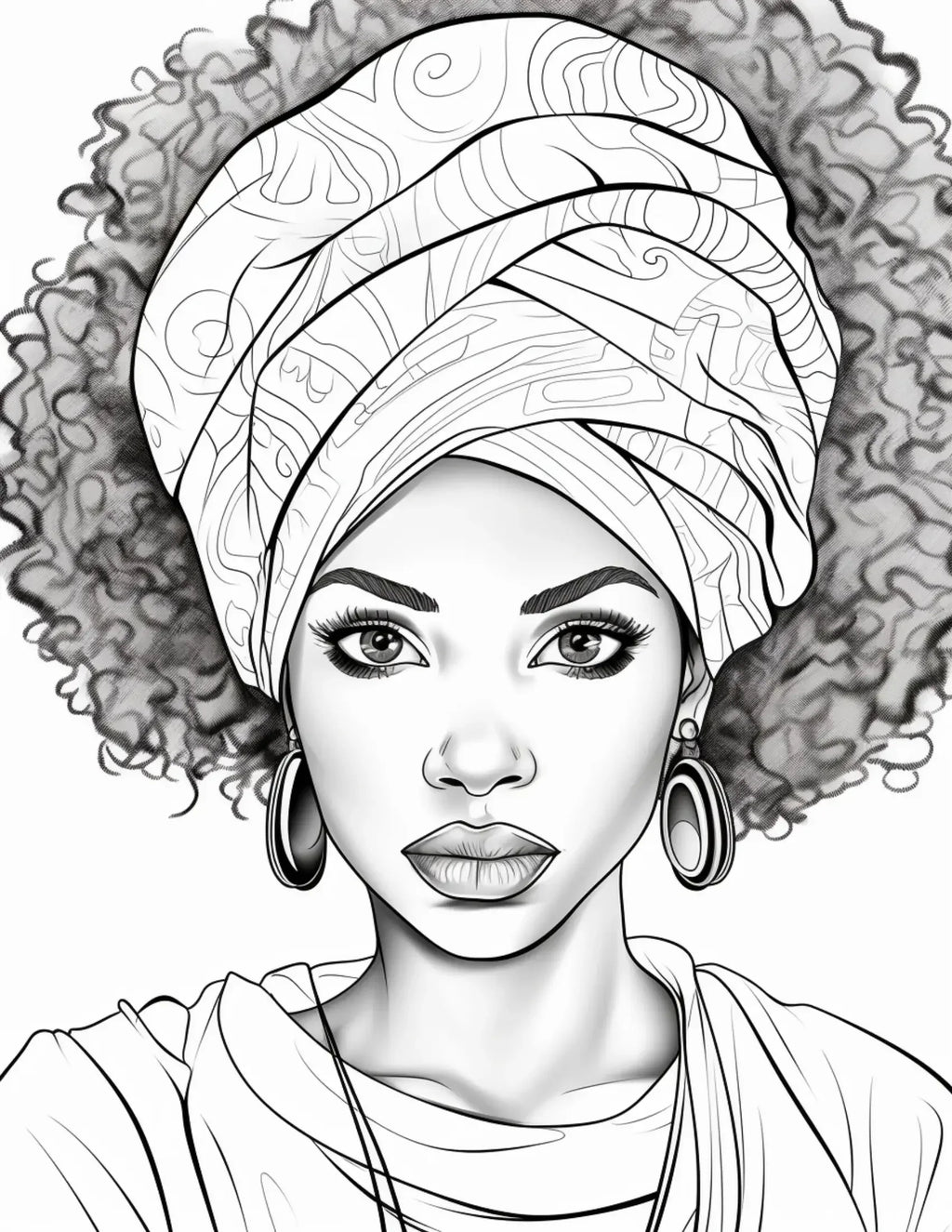 100 African Black Woman Coloring Pages 1 - Robs Books