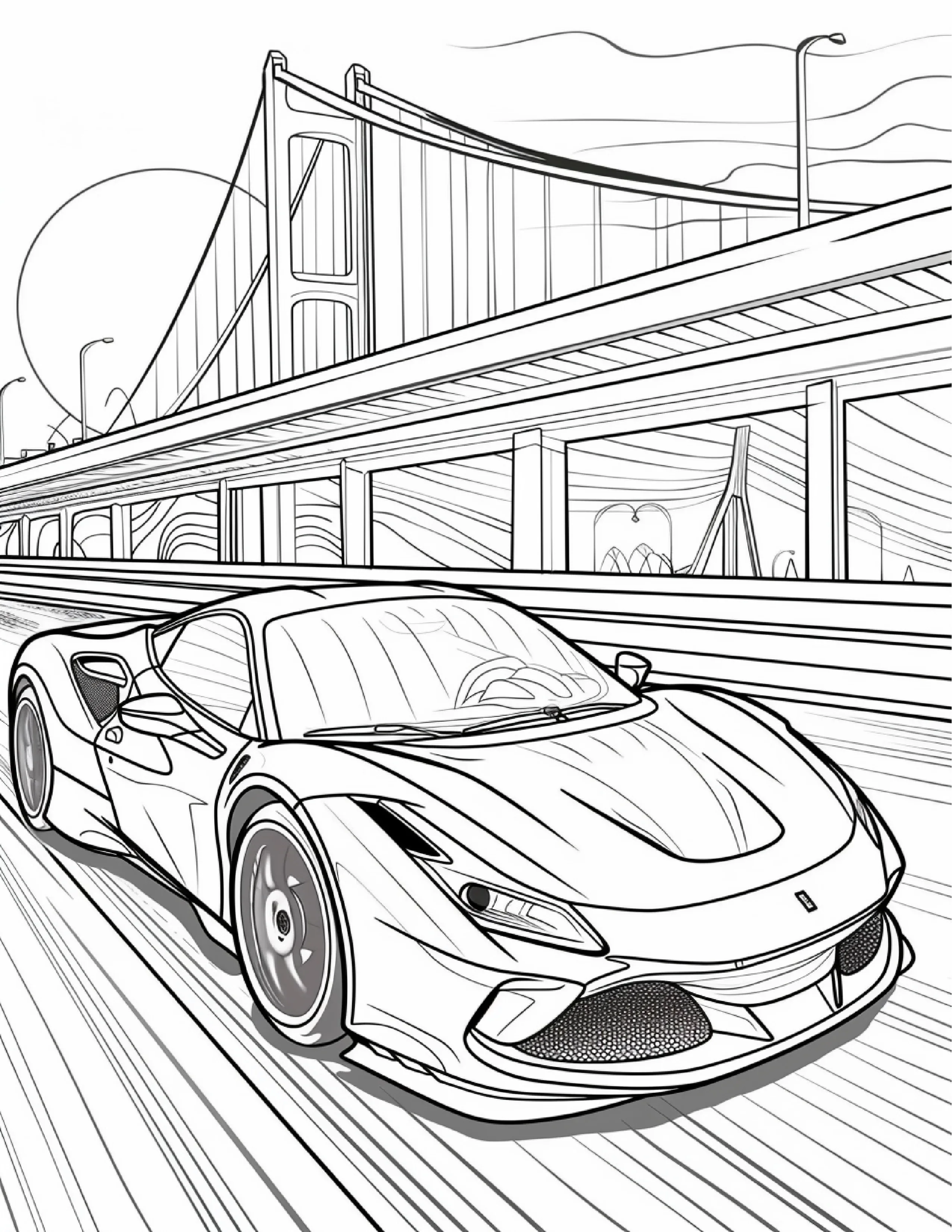 85 Sports Car Coloring Pages 2 - Robs Books