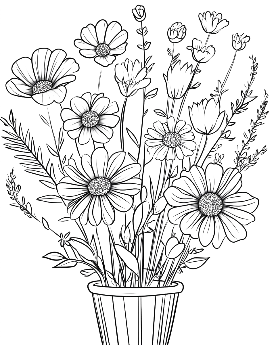 150 Flowers Coloring Pages-Robs Books