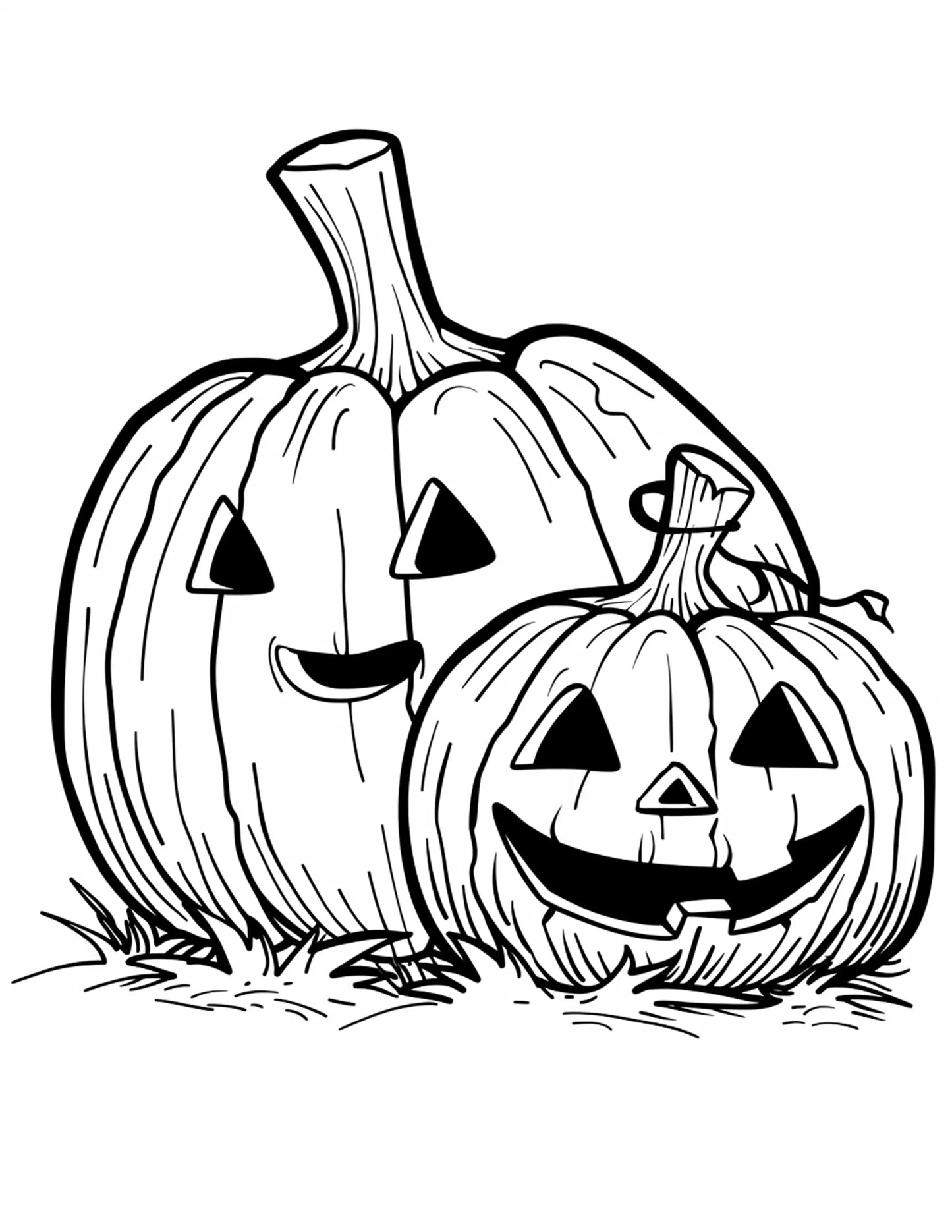 120 Halloween Pumpkin Coloring Pages-Robs Books