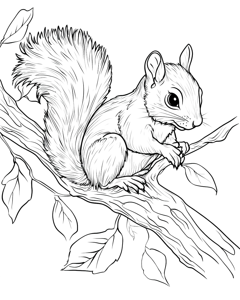 110 Squirrel Coloring Book Pages-Robs Books